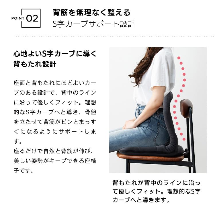 Amazon｜姿勢サポートコンパクト座椅子 (フロアチェア/Black